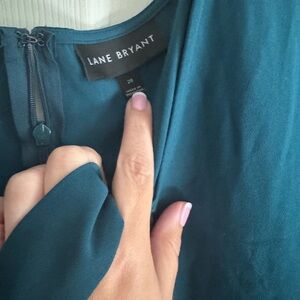 Lane Bryant scoop neck waist tie blouse top size 28